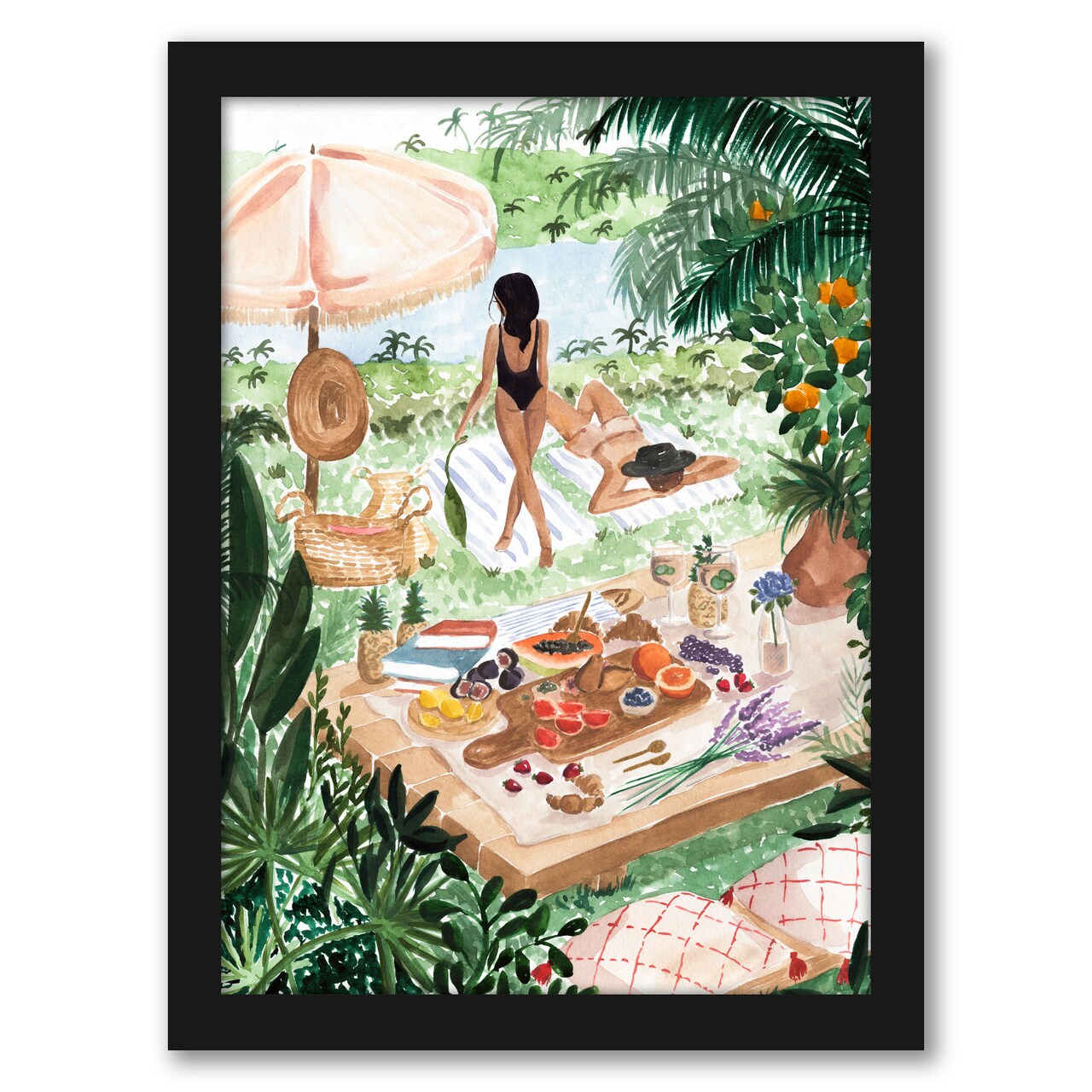 Picnic In The South Of France by Sabina Fenn Frame  - Americanflat